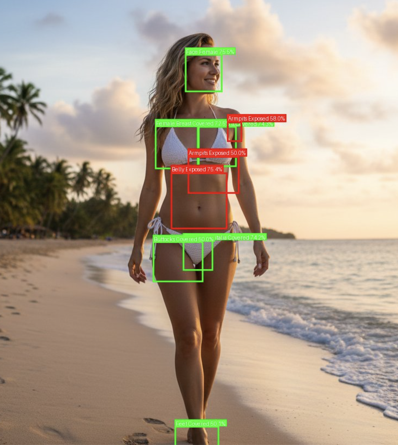 Sample visual detection scenario
